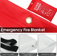 Couverture anti-incendie d'urgence en fibre de verre personnalisée 1*1M Fabricant de couverture d'extinction ignifuge pour maison et cuisine