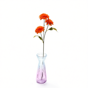 Élégantes fleurs artificielles de marguerite dans un vase en verre pour la décoration de la maison, en polyester fait main, haute simulation, réutilisables et recyclables, Cla - Product Image 1