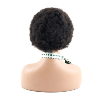 Perruque afro bouclée en dentelle complète HD de 8 pouces, perruque courte bob naturelle, cheveux afro bon marché pour femmes noires avec frange