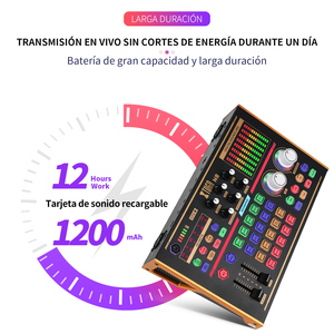 N8 48V USB BT <span class=keywords><strong>musica</strong></span> registrazione Live Kit microfono Audio scheda Audio Mixer con funzione di cancellazione del rumore per Podcast Studio - Product Image 6