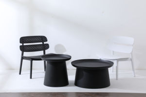 Bán buôn nhà máy chống UV ngoài trời xi lanh trong nhà nhà phòng khách màu đen PP nhựa Round End cà phê bên bảng - Product Image 2
