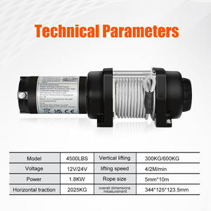 <span class=keywords><strong>Treuil</strong></span> électrique 2000lbs-4500lbs pour véhicule tout-terrain, SUV, VTT, bateau, remorque, sauvetage - Product Image 6