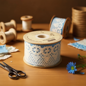 Strisce di pizzo ILAN 6 cm x 7 m colore crema per artigianato e decorazioni - Product Image 2