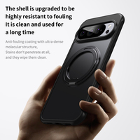 Coque de téléphone transparente antichoc en PC avec support magnétique rotatif pour Google Pixel 11 Pro XL 10A 9 8 9A 8A 10 Pro