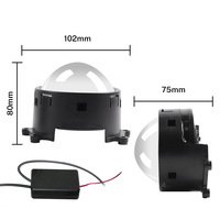 Lentille de modification de phare de voiture pour le commerce extérieur, 23 modes, télécommande, yeux de démon dynamiques, yeux de caméléon, lumières décoratives 12V