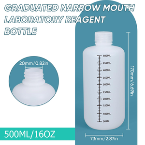 High Quality Empty Graduated Reagent <b>Bottle</b> Plastic Chemical <b>Bottle</b> with Graduations Laboratory Reagent HDPE Sample <b>Bottle</b> - Product Image 3