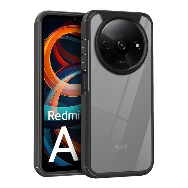 Hybrid Bumper Phone Case for Xiaomi Redmi 10A 10C 9C 12C 13C 4G 5G A1 Plus A3 Clear Back Cover