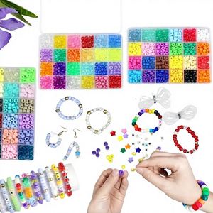 Cross-border 24 Grid Color Plastic Barrel <b>Beads</b> Loose Beaded Set Box DIY Handmade Mobile <b>Phone</b> & Key <b>Chain</b> Accessories - Product Image 2