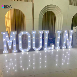 LEDA Letras Luminosas Metálicas Blancas de Alta Venta para Decoración de Fondo de Bodas y Fiestas, Ideales para Publicidad en Centros Comerciales - Product Image 2