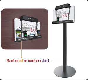 2023ชั้นวางโฆษณาโทรศัพท์แบบติดผนังที่ชาร์จได้อย่างรวดเร็วชั้นวางโฆษณาไมโครโฟนสำหรับหูฟังใช้สถานีไฟฟ้า - Product Image 2