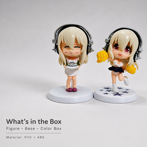 Figura de <span class=keywords><strong>Anime</strong></span> Chibi de Chica con Audífonos Kawaii, Adorno de Escritorio de PVC, Figura de Acción Coleccionable, Venta al por Mayor OEM - Product Image 5