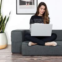 Sillón Cama Convertible de Espuma Viscoelástica, Sofá Cama Plegable de 8 Pulgadas para Dormitorio, Sala de Estar, Invitados