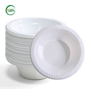 Tazones Desechables de Plástico PS con Borde Texturizado Colorido para Eventos de Catering y Uso Diario, Ligeros, Duraderos y Económicos - Product Image 1