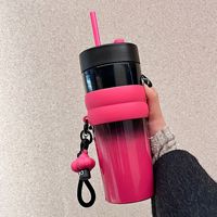 Tasse thermos avec poignée Tasse à café en acier inoxydable 316 New Ice Bully Cup Water Cup with Straw Grande capacité Car Travel Cup