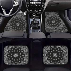 OEM Printed Design Universal Decorative <b>Car</b> Floor <b>Mats</b> All Weather Oriental Persian <b>Car</b> <b>Mats</b> 4 Pieces Set - Product Image 1