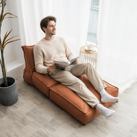 Multifunktionaler 2-in-1 Einzelner Komprimierter Sitzsack Faulenzerstuhl Liegestuhl Couch für Zuhause Wohnzimmer Schlafzimmer Hotel