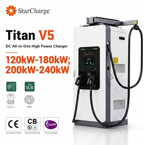StarCharge Chargeur de véhicules électriques compact sur pied 240 kW DC, compatible CCS2 OCPP 2.0, station publique CE CB - Product Image 1