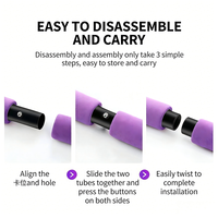 Bâton de fitness multifonctionnel réglable en acier inoxydable durable pour Pilates, Yoga, musculation et entraînement corporel