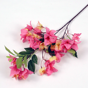 Bougainvillier artificiel en soie à 3 branches bon marché pour la décoration de mariage, la décoration de la maison - Product Image 2