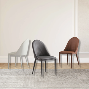 เก้าอี้เหล็กคาร์บอนเคลือบสีสามสีทันสมัยสำหรับรับประทานอาหารที่บ้าน ทำความสะอาดง่าย - Product Image 2