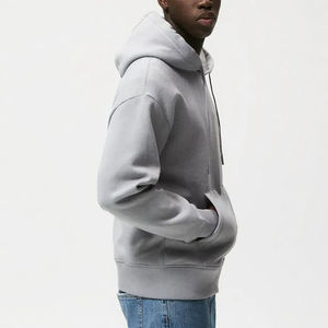 เสื้อฮู้ดไหล่ตกแบบสวมหัวใส่ได้ทั้งชายและหญิงเสื้อฮู้ดปักโลโก้แบบกำหนดเอง - Product Image 2