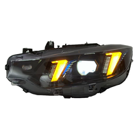 SJC Auto pour BMW Série 4 F32 M3 F80 M4 F82 2013-2019 Phares LED complets améliorés style yeux de serpent jaune blanc tricolore