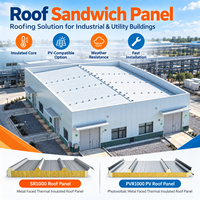 Panneau de toiture sandwich GLOSTAR A1 ignifuge sans joint 100mm/150mm en acier avec bordure scellée en PU pour murs extérieurs