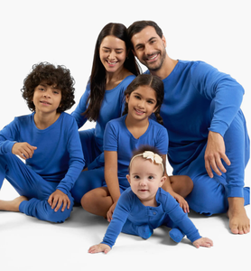 Conjunto de Pijama de <span class=keywords><strong>Dos</strong></span> Piezas de Manga Larga de Alta Calidad <span class=keywords><strong>para</strong></span> Mujer, Pijama de Algodón <span class=keywords><strong>para</strong></span> Mujer, Conjunto de Pijama Familiar Combinable de Algodón Sólido <span class=keywords><strong>para</strong></span> Mujer - Product Image 1