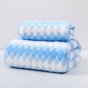 High Quality Striped Woven Skin-Friendly Coral Fleece Home Use <b>Bath</b> <b>Towel</b> <b>Set</b> Low Price Wholesale - Product Image 4