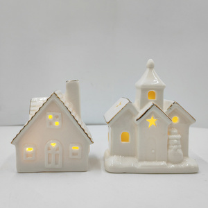 Figura de porcelana antigua personalizable, adornos de porcelana con forma de <span class=keywords><strong>casa</strong></span> para decoración del <span class=keywords><strong>hogar</strong></span> - Product Image 3