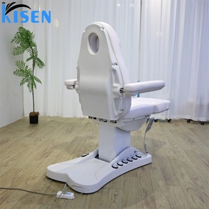 KISEN Meubles de salon de beauté très demandés, lit de soin esthétique à 3 moteurs avec commande au pied, table de massage électrique moderne pour spa - Product Image 3