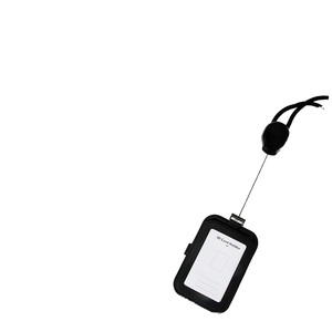 Porte-cartes professionnel en cuir véritable de 4 pouces, style mode, grande capacité, avec cordon rétractable et anti-rayures - Product Image 3