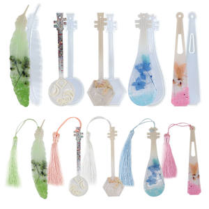 Early Riser hecho a mano nuevo instrumento musical Pipa creativo marcapáginas molde <span class=keywords><strong>de</strong></span> silicona pluma cristal goteo pegamento molde - Product Image 4