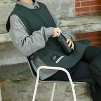 Tabliers d'uniformes unisexe en coton Gilet de serveur avec logo de broderie personnalisé Tablier à sangle de taille 3 poches