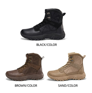 รองเท้าบูทแบบยุทธวิธีรุ่น DFH1205 สีเงินลายใบไม้ น้ำหนักเบา สีดำ น้ำตาล น้ำตาลอ่อน สีทราย สินค้าพร้อมส่ง น้ำหนักเบา รุ่นใหม่ - Product Image 5