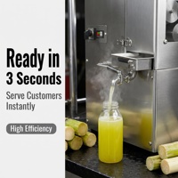 Machine à jus de canne à sucre professionnelle à double alimentation et 4 rouleaux en acier inoxydable, extracteur de canne à sucre pour stand mobile et démarrage de magasin de boissons