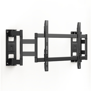Support mural TV à mouvement complet pour espaces étroits, idéal pour les coins, profil mince, design compact, montage facile, bras télescopique 70 pouces - Product Image 4