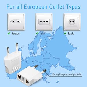 <span class=keywords><strong>Adaptateur</strong></span> de prise de voyage européen <span class=keywords><strong>Adaptateur</strong></span> US <span class=keywords><strong>vers</strong></span> Europe Convertisseur de prise de type C Amérique États-Unis Italie Espagne Allemagne <span class=keywords><strong>France</strong></span> UE, prise de courant - Product Image 6