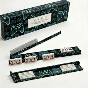 适用于跨境新款网络风格游戏麻将推杆防滑推杆二合一透明卡尺多功能PS - Product Image 1