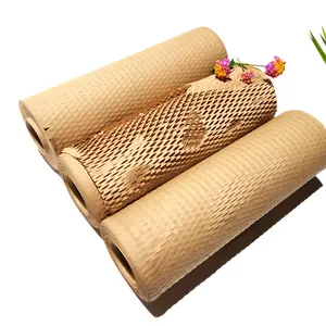 Brown honeycomb Wrapping Paper Biodegradable box other crinkle craft tissue paper for packaging Kraft Wrapping Paper