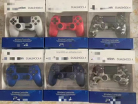 Manette sans fil PS-4 BT, joystick, fonction complète, barre lumineuse, double moteur à vibration, gyroscope, motif personnalisé