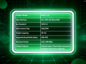 M.2 1TB SSD M.2 2TB M.2 4TB โซลิดสเตทไดรฟ์ 1TB/2TB อินเทอร์เฟซ SATA III หน่วยความจำภายใน ความเร็วในการอ่าน/เขียน 500-600MB/s - Product Image 5