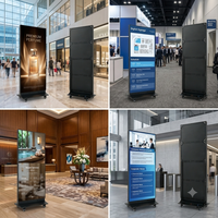 Pantalla LED Digital para Publicidad en Tiendas Minoristas, Señalización Interior con Soporte de Pie, Control por Aplicación y WiFi