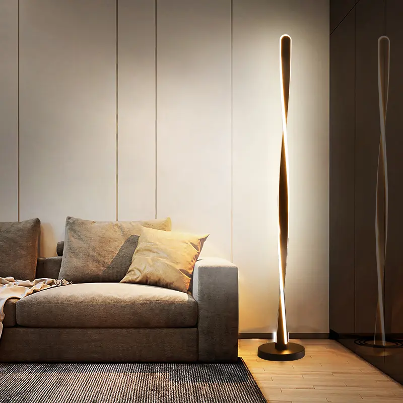2022 New Nordic Led Bedroom Sofa Living Room Modern Floor Bed Side Lamps Standing