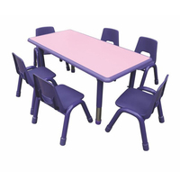 Ensemble de table et chaise en plastique MDF pour enfants, mobilier de sécurité pour chambre d'enfants
