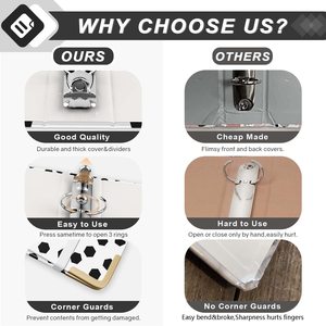 Bìa Hồ Sơ Trang Trí Đầy Màu Sắc Bìa Kẹp <span class=keywords><strong>3</strong></span> Vòng Với Vòng 1.5 Inch - Product Image 2