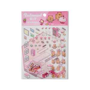 Set di Scene di <span class=keywords><strong>adesivi</strong></span> 3D 4 pezzi, <span class=keywords><strong>adesivi</strong></span> fai da te per la casa 3D, Scene di <span class=keywords><strong>adesivi</strong></span> per regali per adulti e bambini per creare un libro adesivo per la camera Mini fai da te - Product Image 5