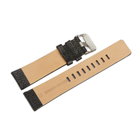 Bracelet de montre sport en cuir de veau véritable grainé, personnalisé, style alligator, 22mm/24mm/26mm, épaisseur 3.3mm, nubuck marron tendance