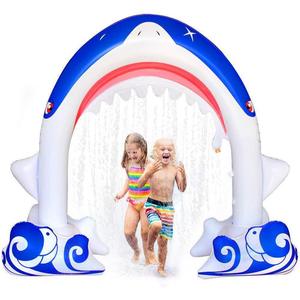 Inflatable Shark <b>Water</b> Spray Arch Toy For Kids Outdoor Play Splash Pad Infant Toddler Garden <b>Fun</b> - Product Image 2
