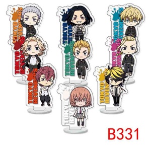 9 pièces/ensemble, décoration de bureau, Tokyo Revengers, Manjiro Sano, Draken, Baji Keisuke, accessoires, figurine, artisanat en plastique, acrylique, anime, support, plaque - Product Image 5